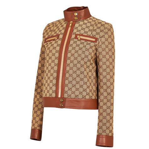 gucci bomberjacke damen|gucci canvas fleece jacket.